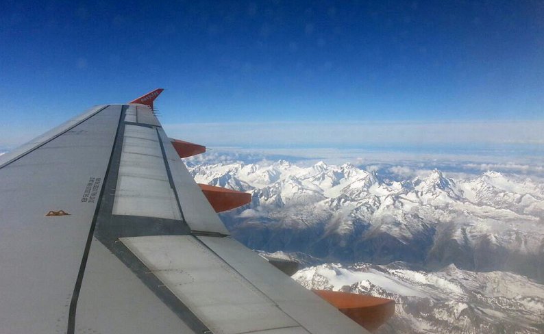 Vedute delle Alpi dall'aereo