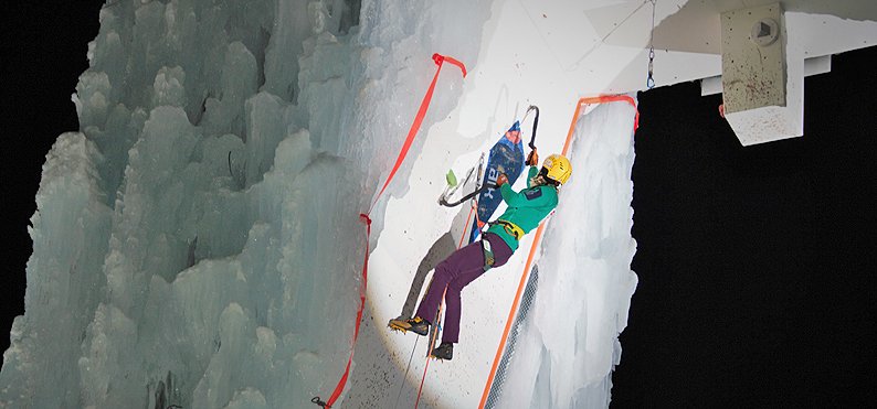 Angelika Rainer sul ghiaccio di Champagny