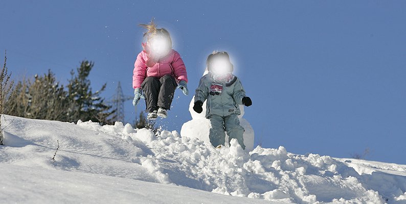 Bambini sulla neve a Livigno