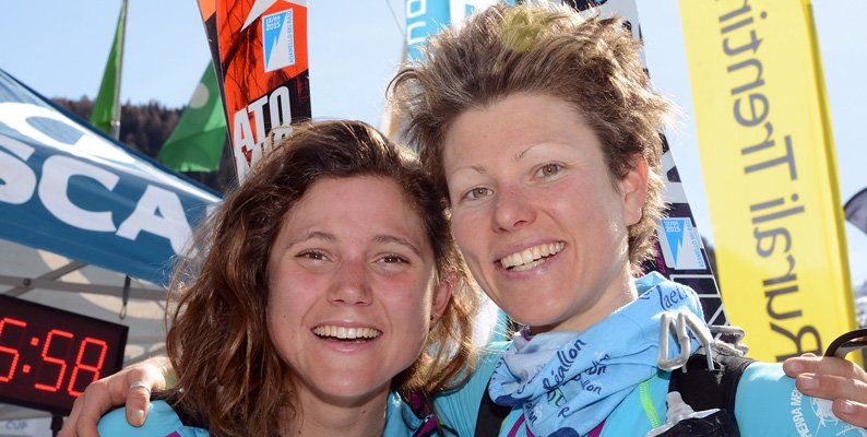 Mireia MiroÌ€ e da Laetitia Roux vincitrici dell'Adamello Ski Raid 2015
