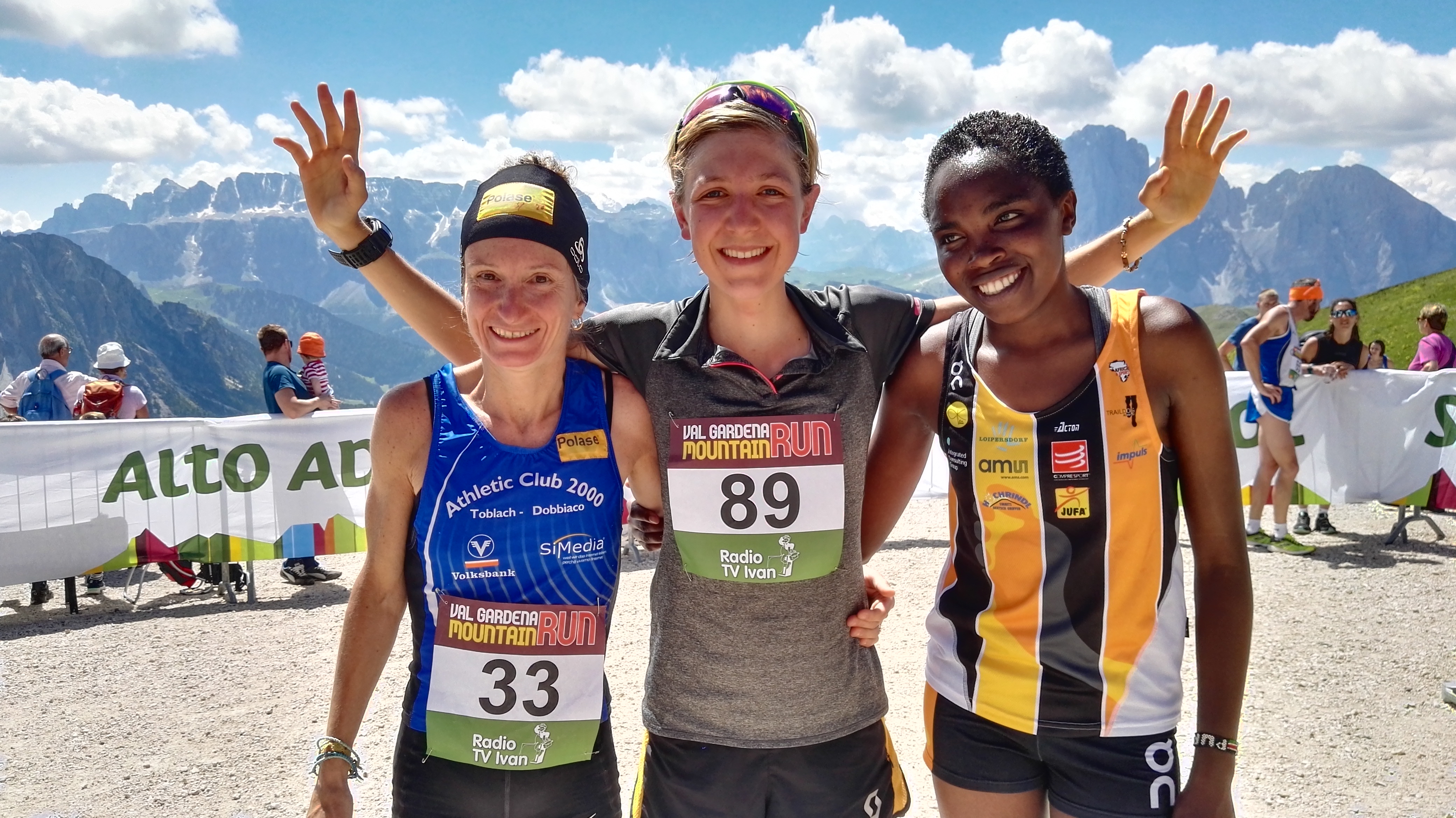 Podio femminile 7a edizione del Val Gardena Mountain Run