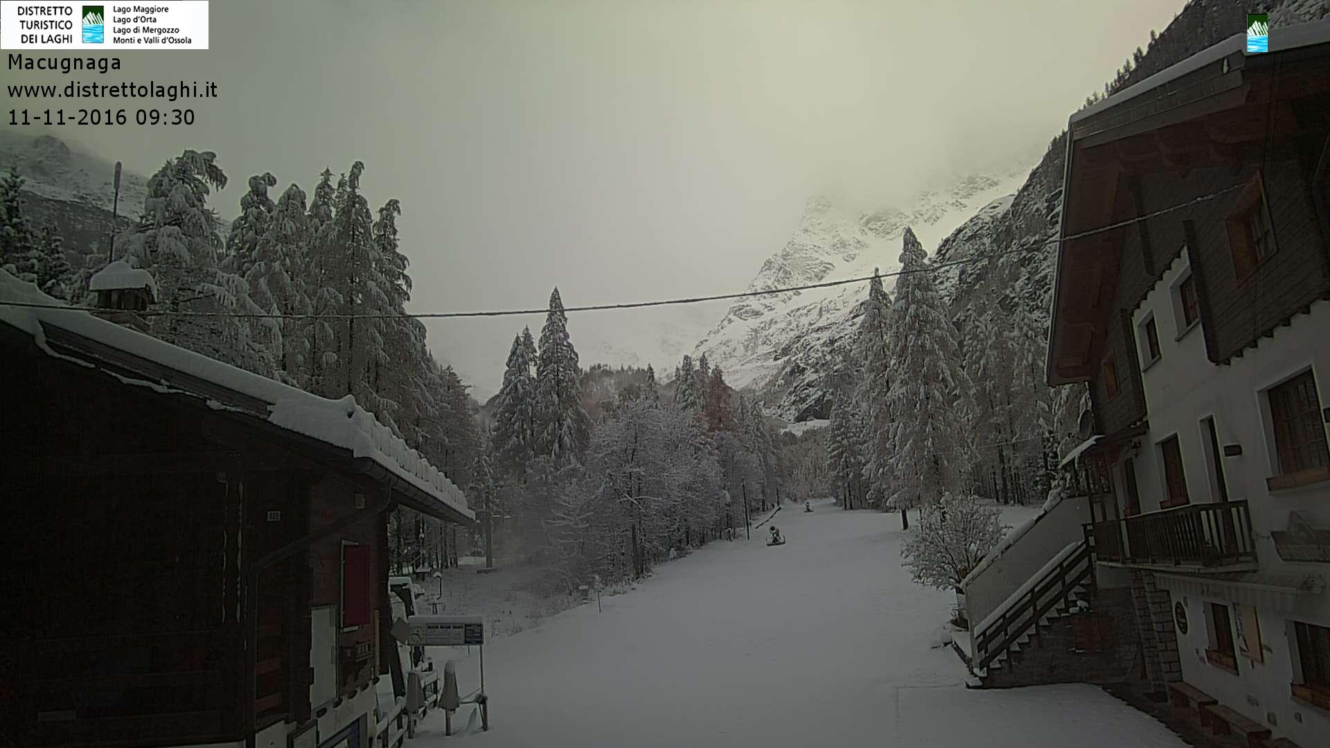 Piste da sci a Macugnaga Pecetto, 11 novembre 2016