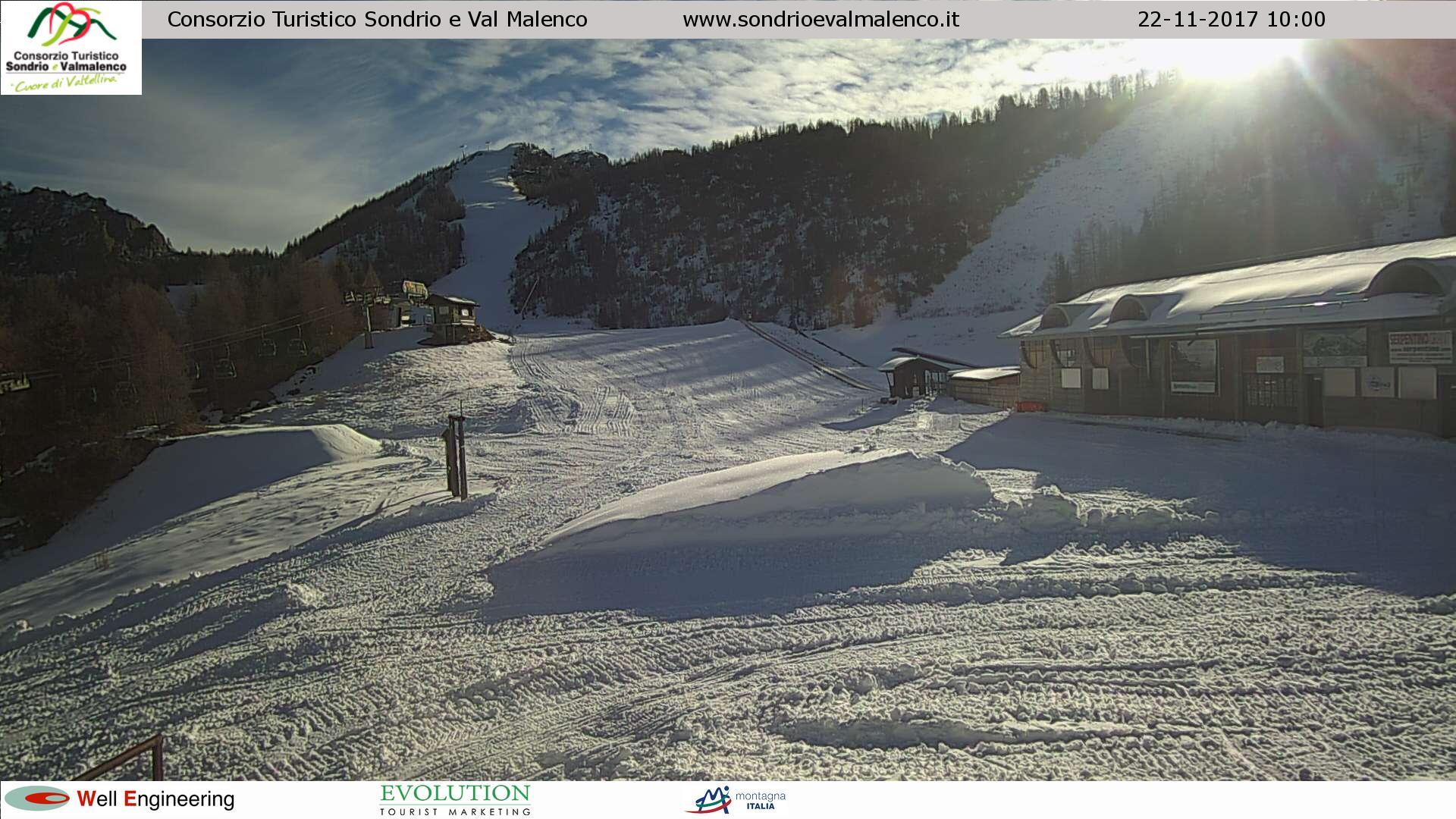 Piste aperte nella Ski Area Valmalenco