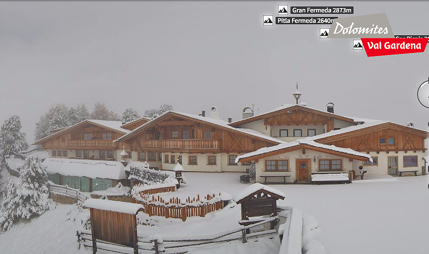 Neve in montagna - Webcam Col Raiser Val Gardena