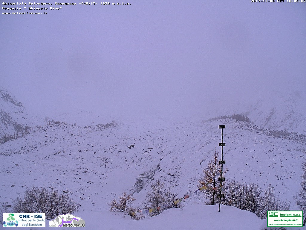 Neve in montagna - Webcam Macugnaga