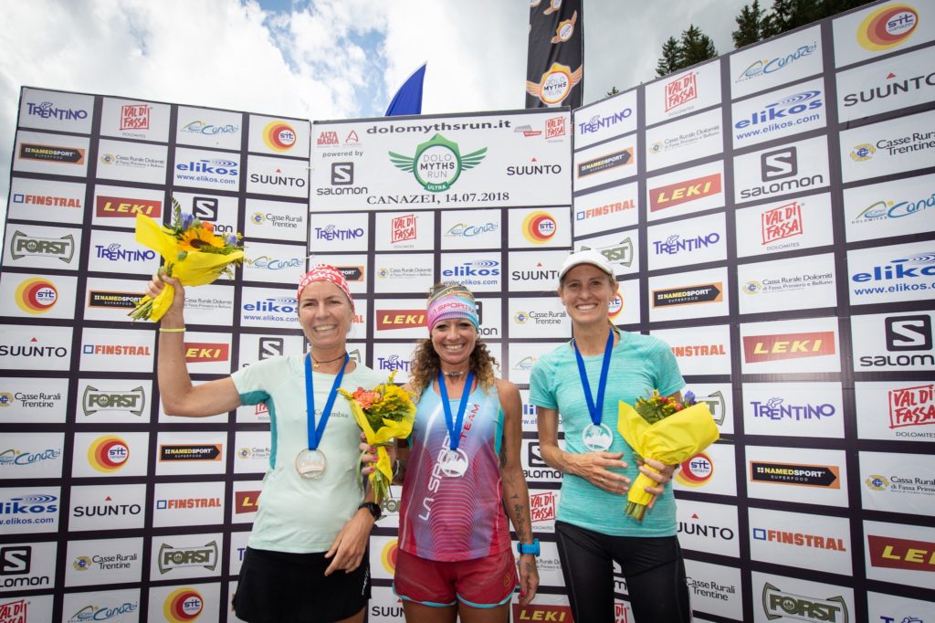 Podio femminile Dolomyths Run 2018