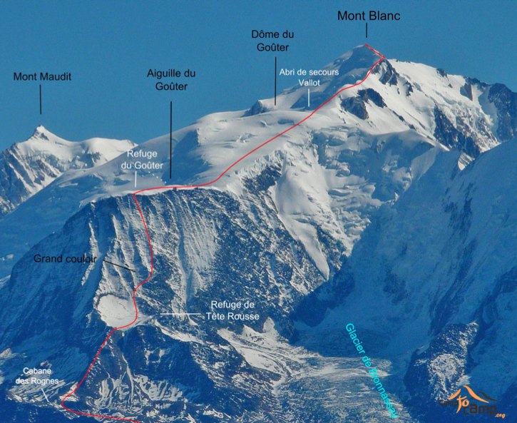 Permesso per salire sul Monte Bianco? Le direttive del Rifugio GoÃ»ter sembrano regolamentare le ascensioni