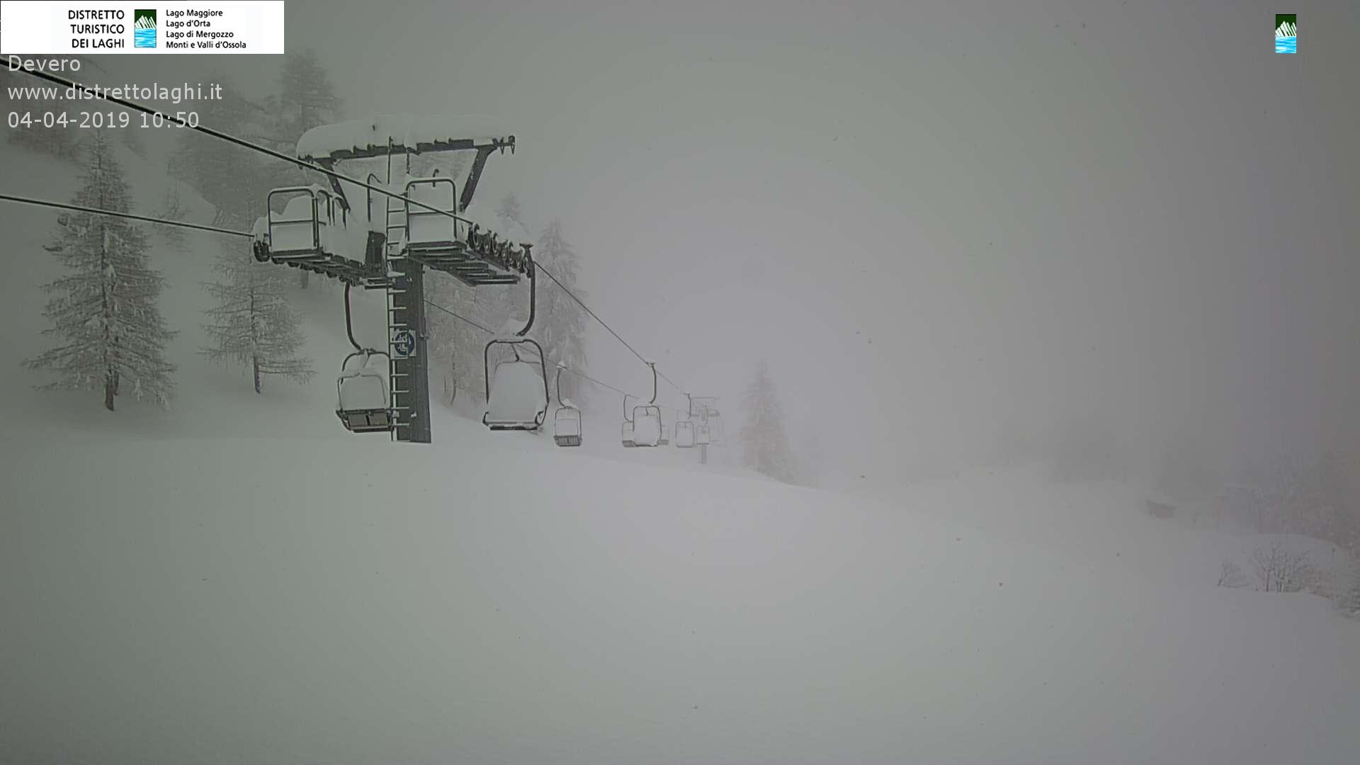 Alpe Devero, nevicata del 4 aprile 2019