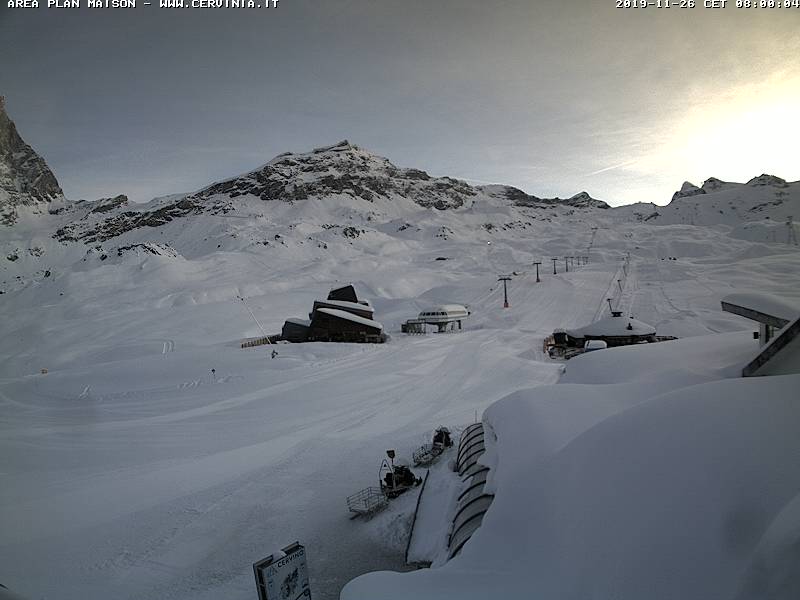 Cervinia neve 26 novembre 2019