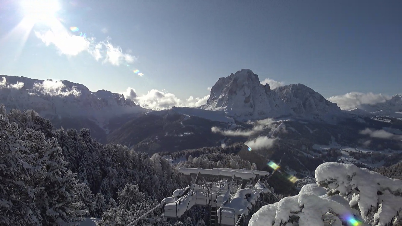 Neve in Val Gardena: Sassolungo, 18 novembre 219