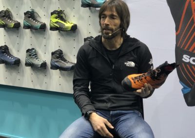 HervÃ¨ Barmasse stand Scarpa Ispo 2020