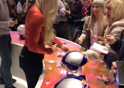 ISPO 2020 Lindsey Vonn stand Briko