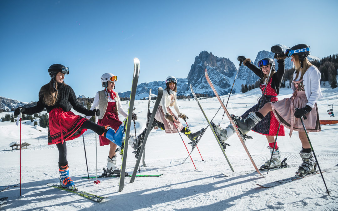 Festa delle donne 2020 in Val Gardena e Alpe di Siusi: slalom gigante in abito tradizionale Dirndl