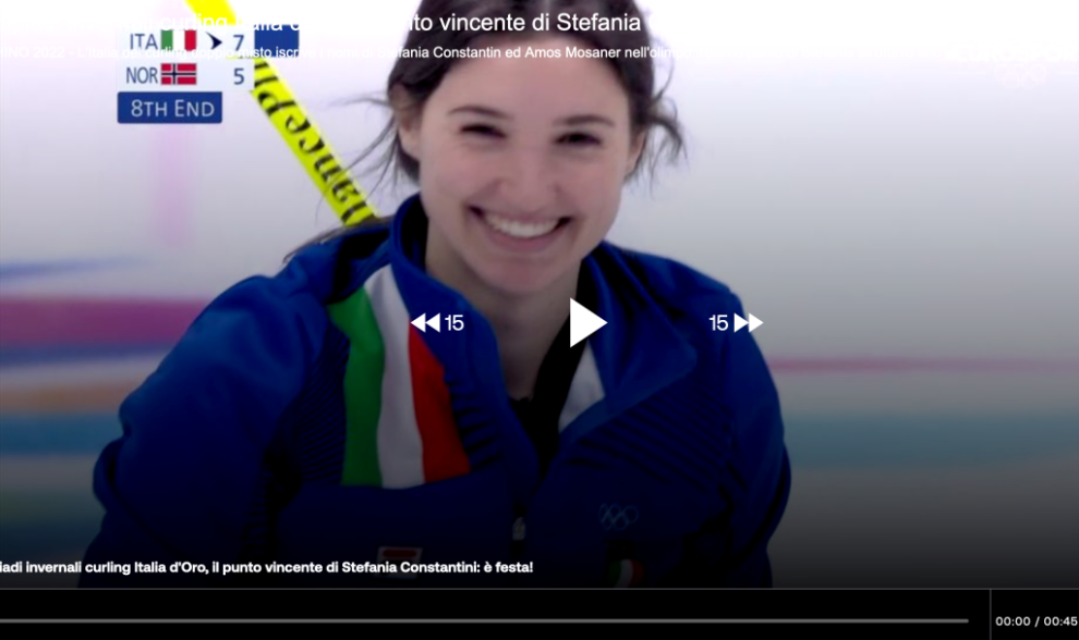 Video: Stefania Constantini e Amos Mosaner oro nel curling a Pechino 2022