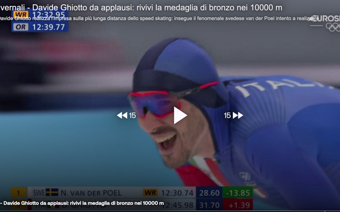 Pechino 2022: Davide Ghiotto è bronzo nei 10000 metri pattinaggio VIDEO