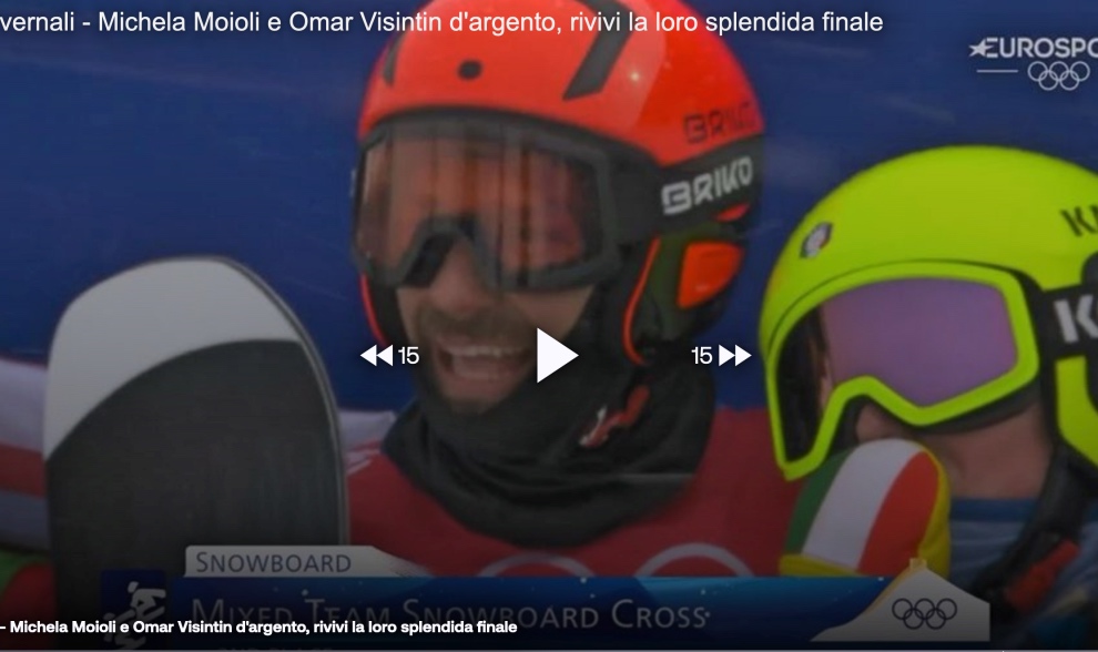 Pechino 2022: Michela Moioli e Omar Visintin argento nello snowboardcross