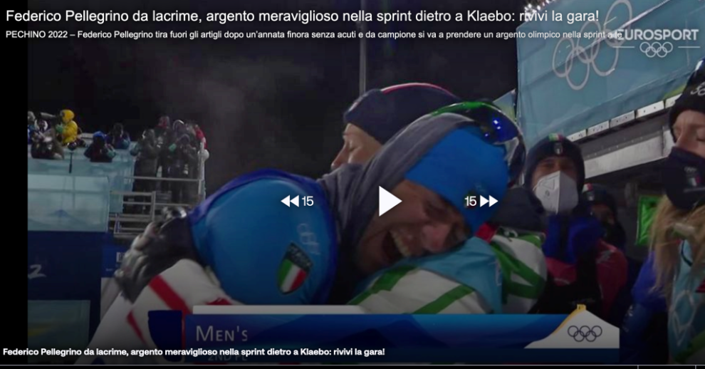 Pechino 2022: Federico Pellegrino è argento nella sprint sci fondo. Il video