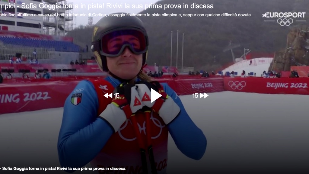 Pechino 2022: Video Sofia Goggia scia nella prima prova – Intervista