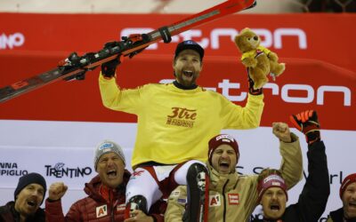 Marco Schwarz. Madonna di Campiglio, vittoria slalo speciale 22 dicembre 2023 - foto credits Pentaphoto