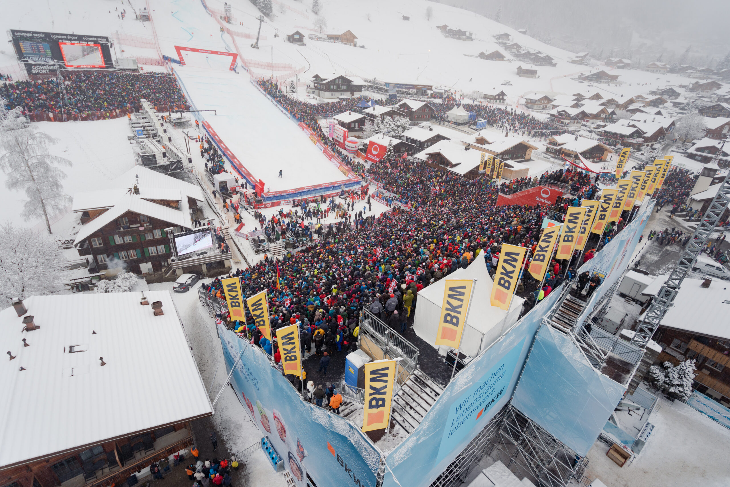 Impression während dem 2. Lauf des Riesenslalom vom Audi Fis Ski Weltcup Adelboden fotografiert am Samstag, 6. Januar 2024 in Adelboden. (Ski Weltcup Adelboden / Manuel Lopez)