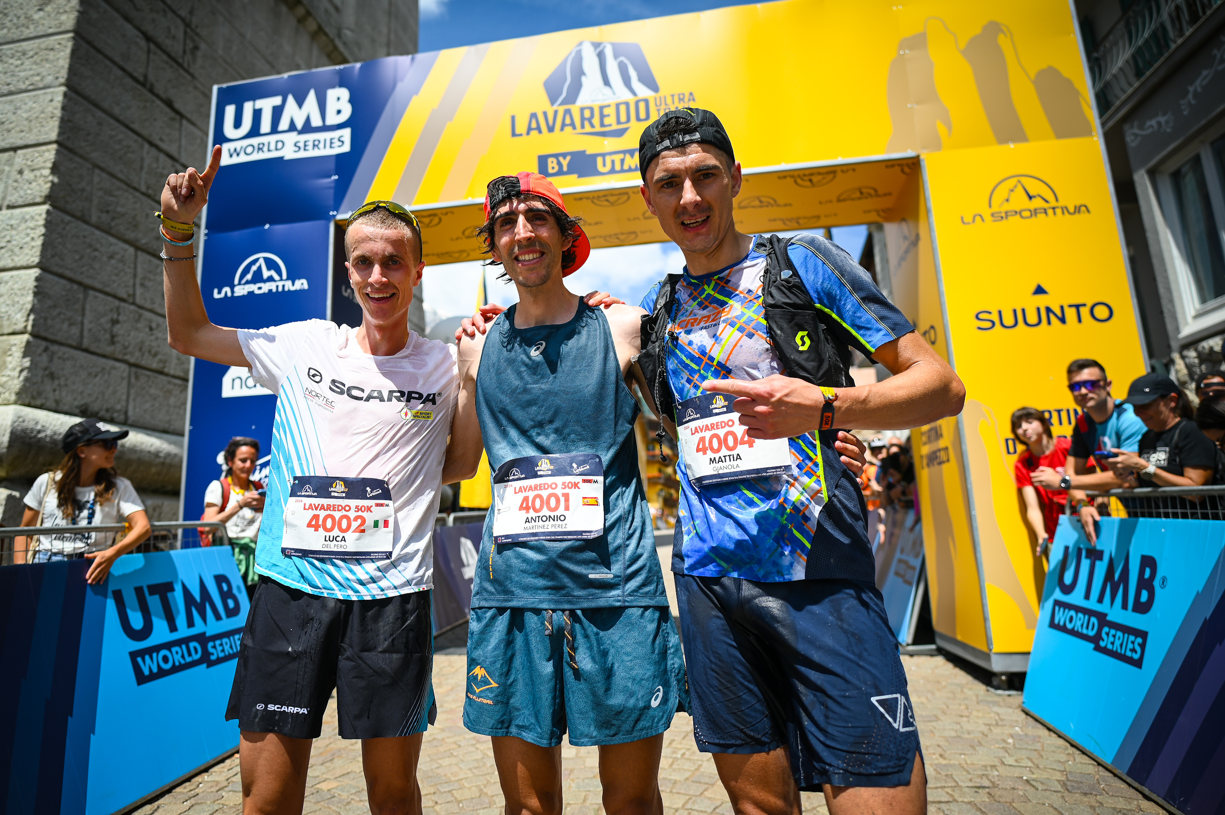 Podio maschile Lavaredo Ultra Trail 50K 2024