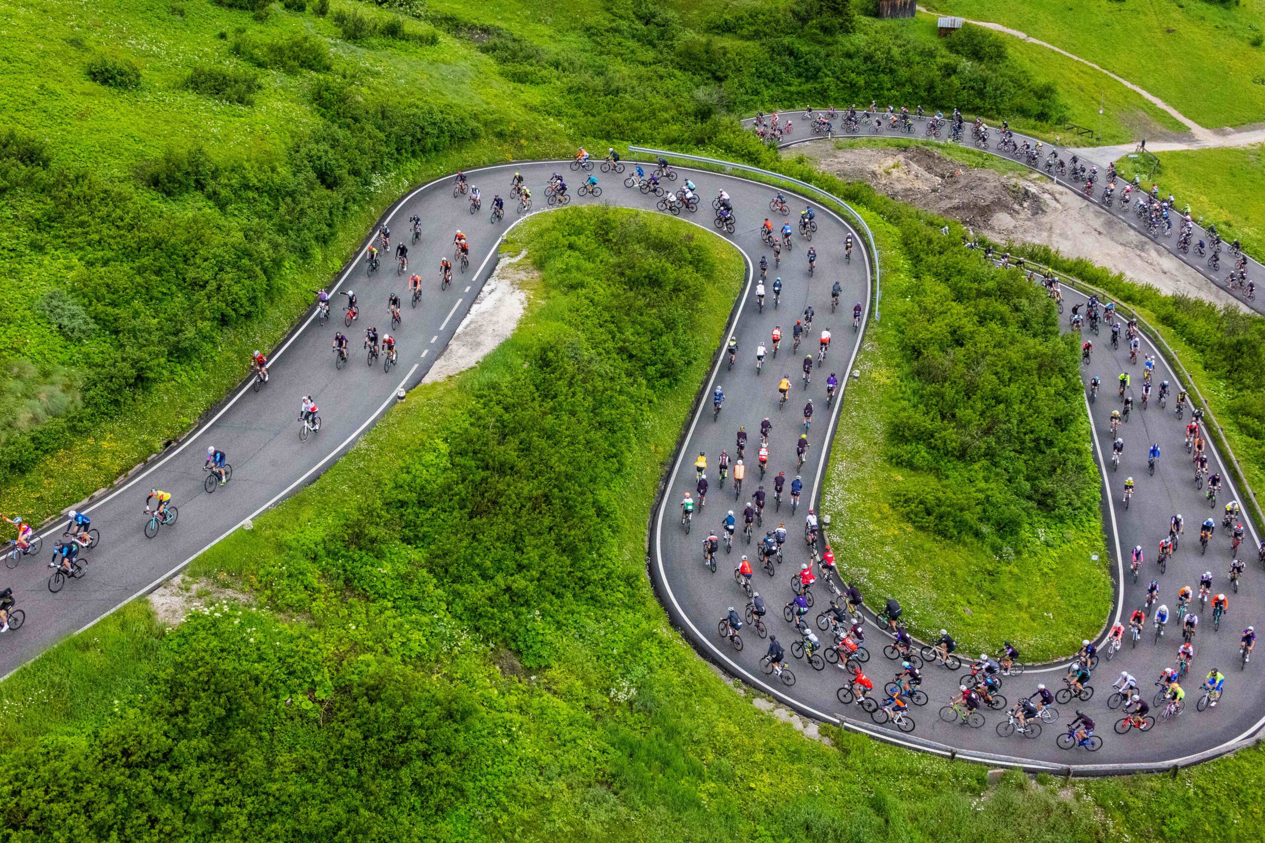 Maratona Dles Dolomites 2024 - Foto dall'elicottero di Freddy Planinschek