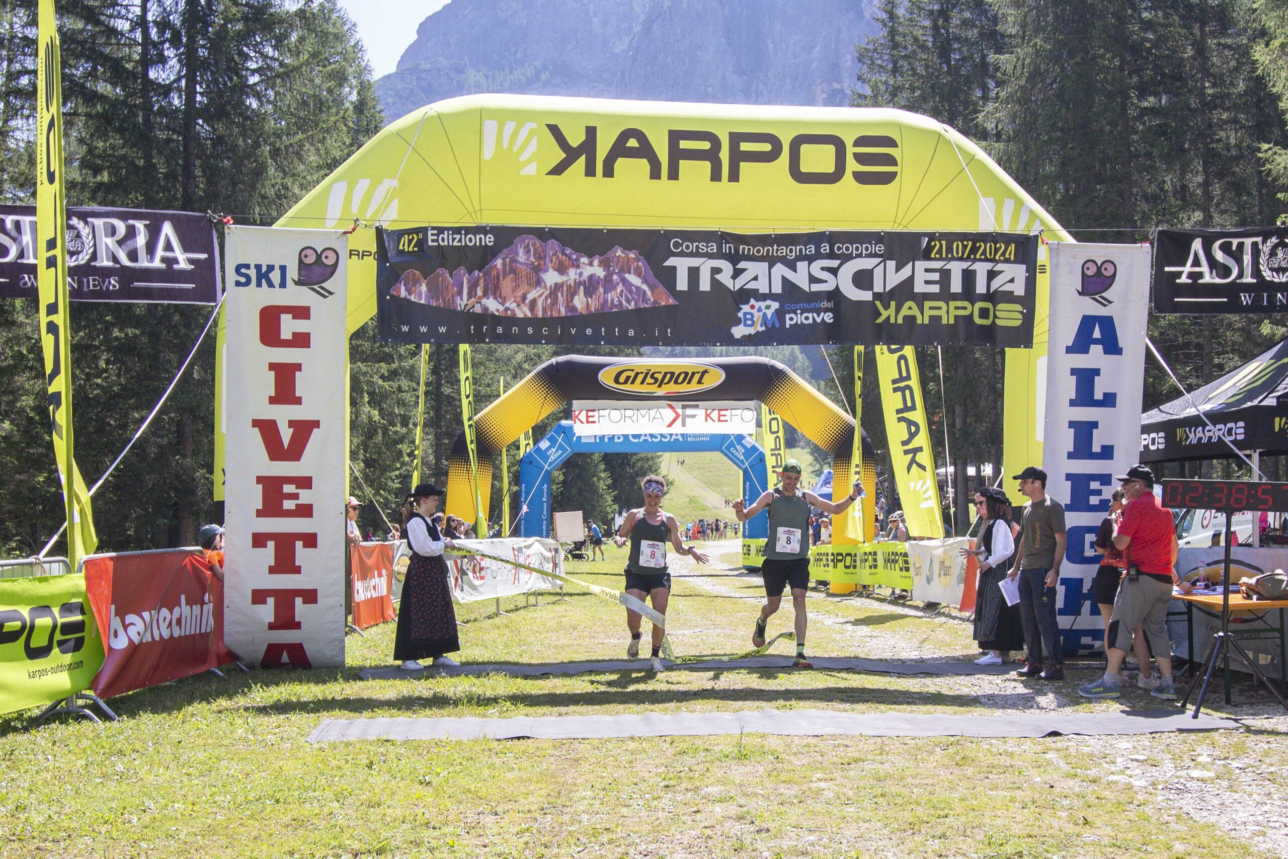 Arrivo vincitori maschili - Transcivetta Karpos 2024