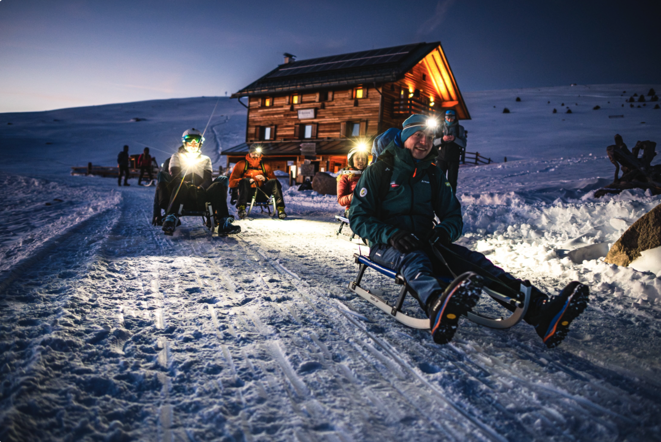 Slittata notturna ©Dolomites_Val_Gardena