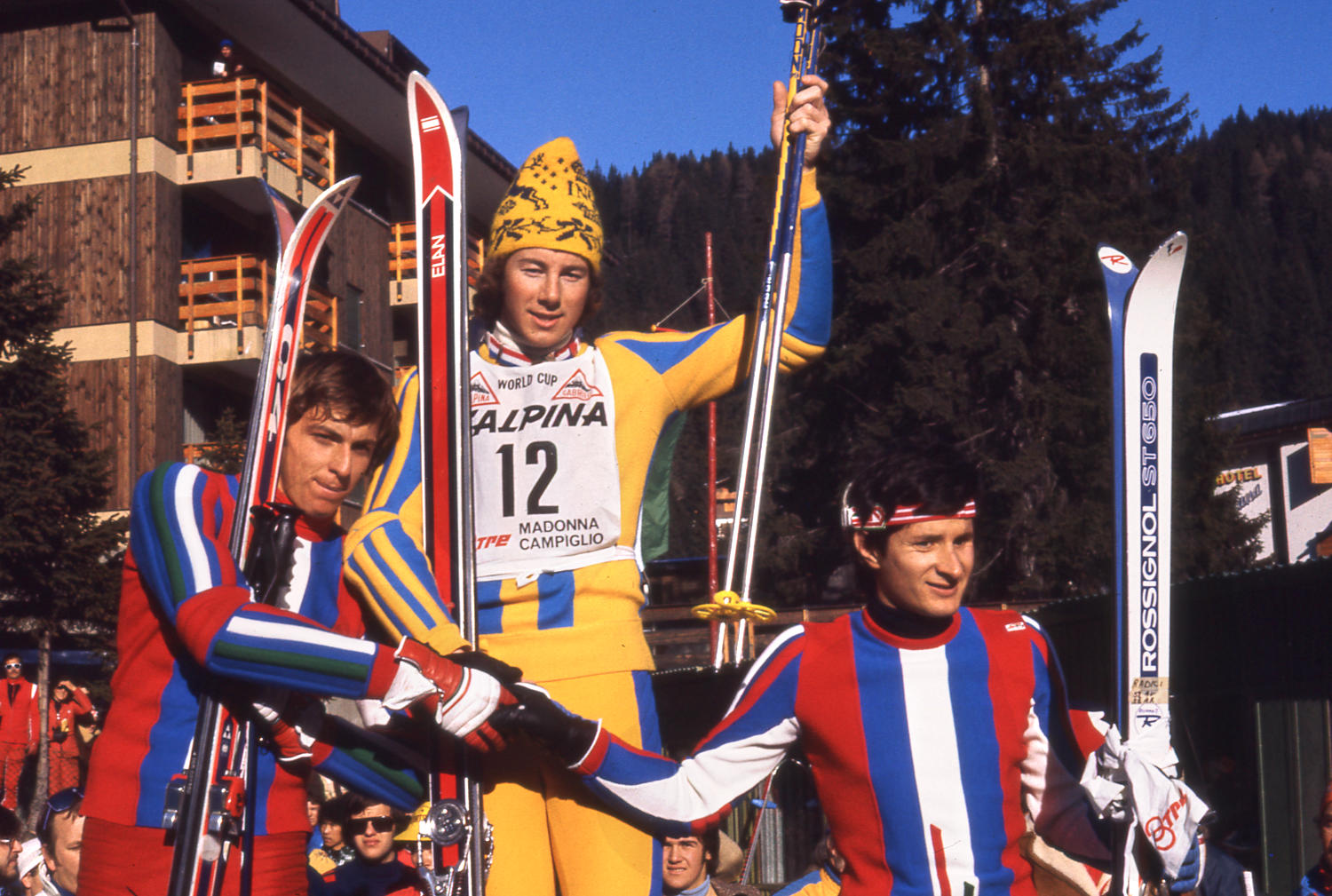 Stenmark de Chiesa Radici slalom 1974 podio