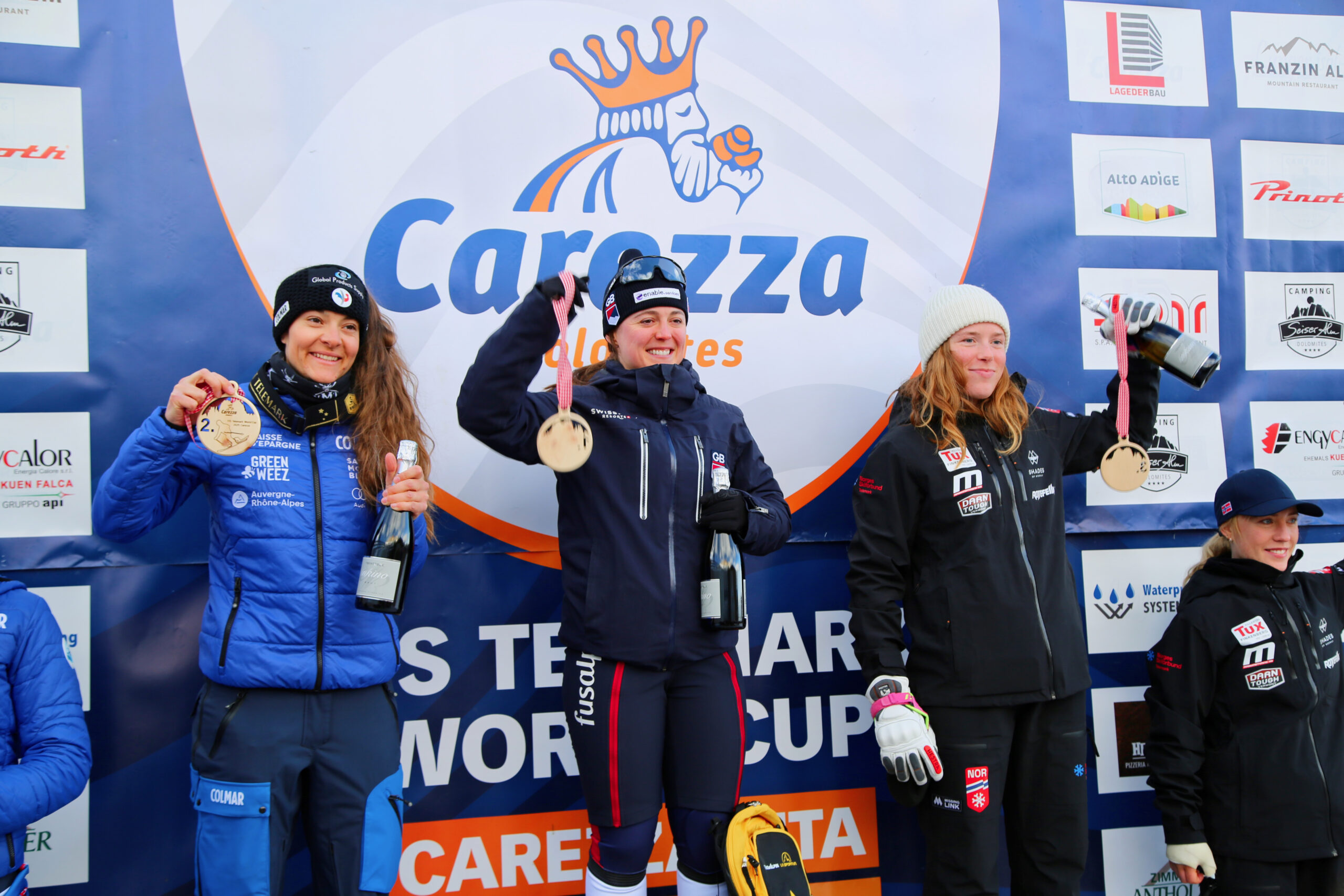 Podio femminile, Telemark Carezza Dolomites 15 gennaio 2025