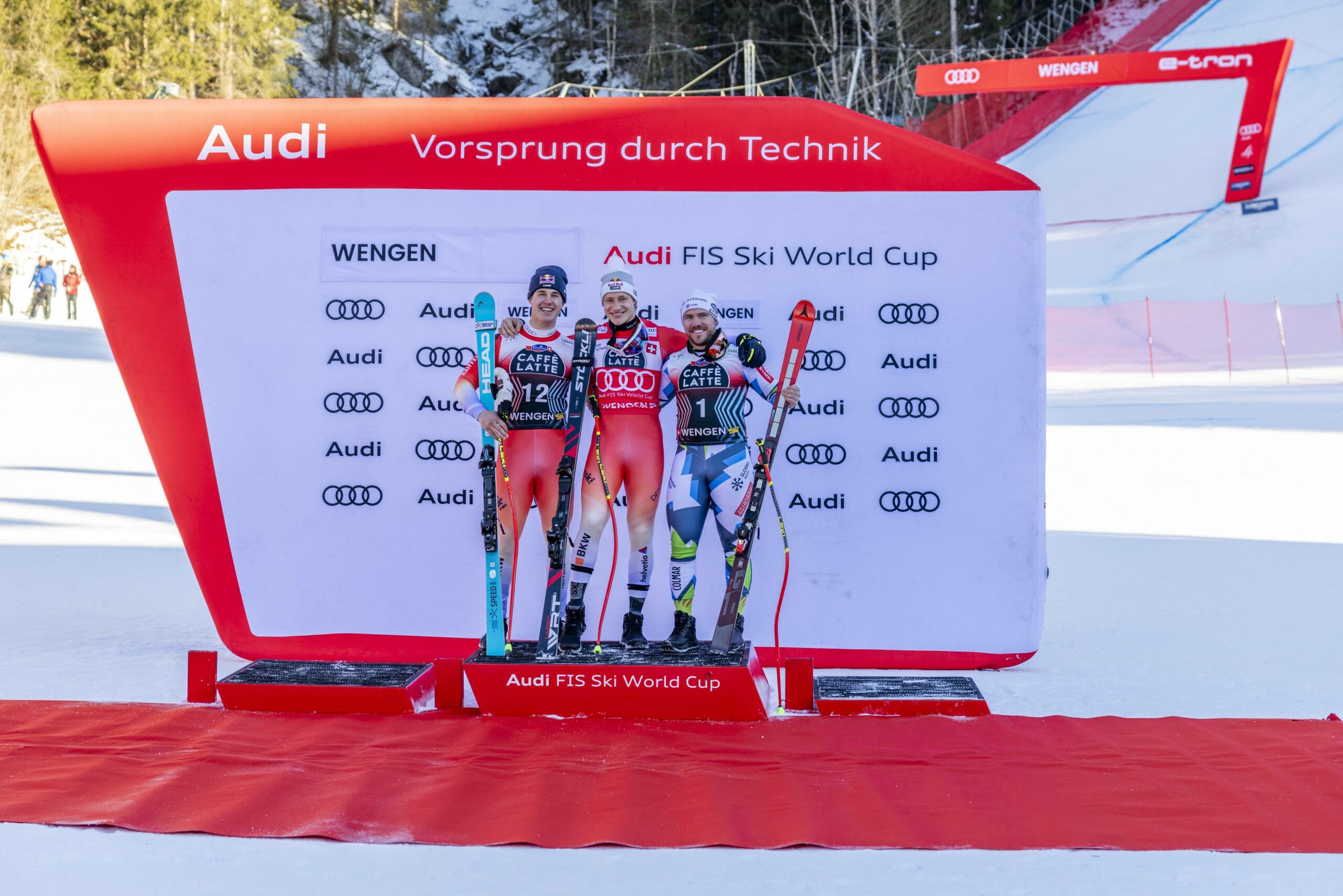 Podium Abfahrt 2025 by Lauberhornrennen Philipp Klemm
