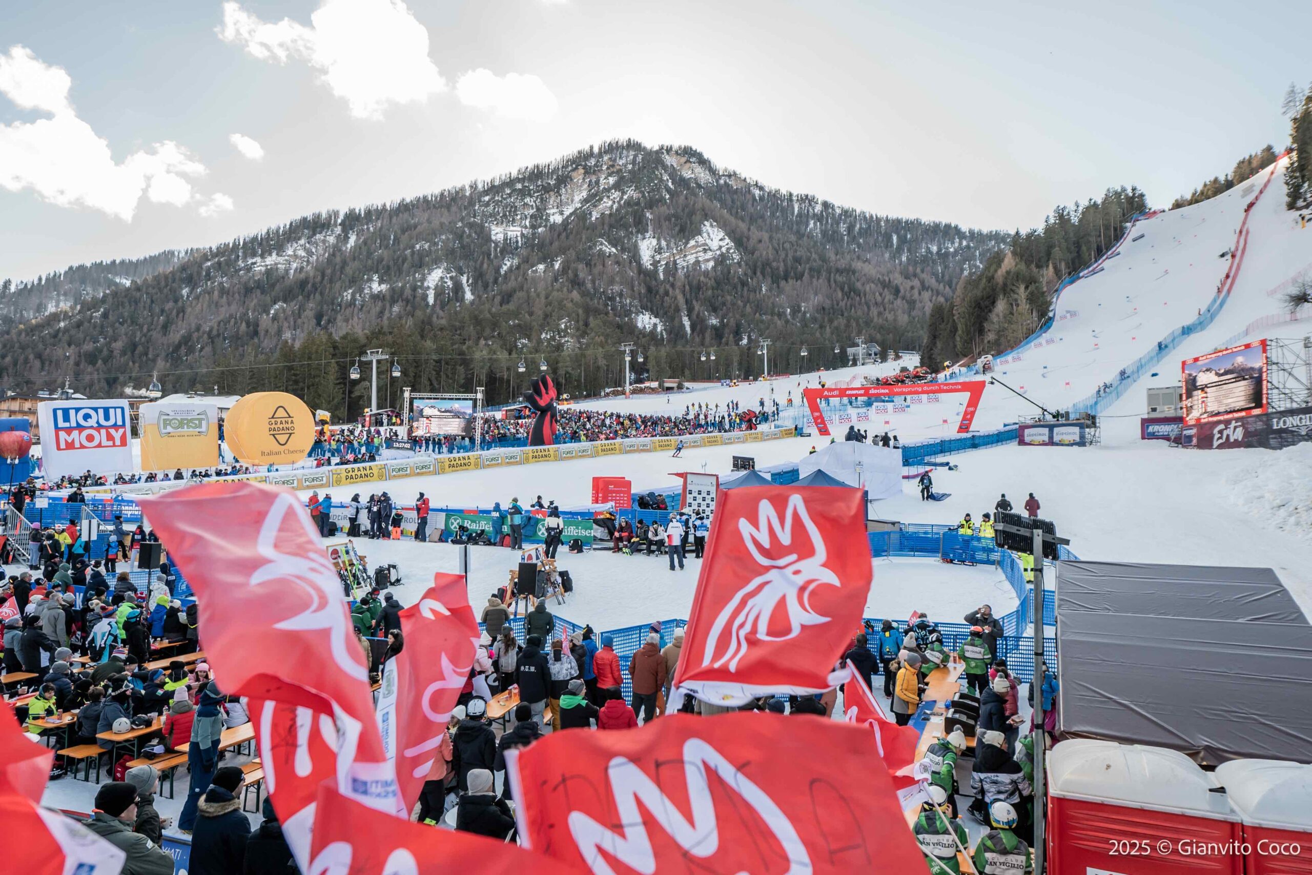 Zona arrivo Gigante Plan de Corones 2025 - foto Gianvito Coco