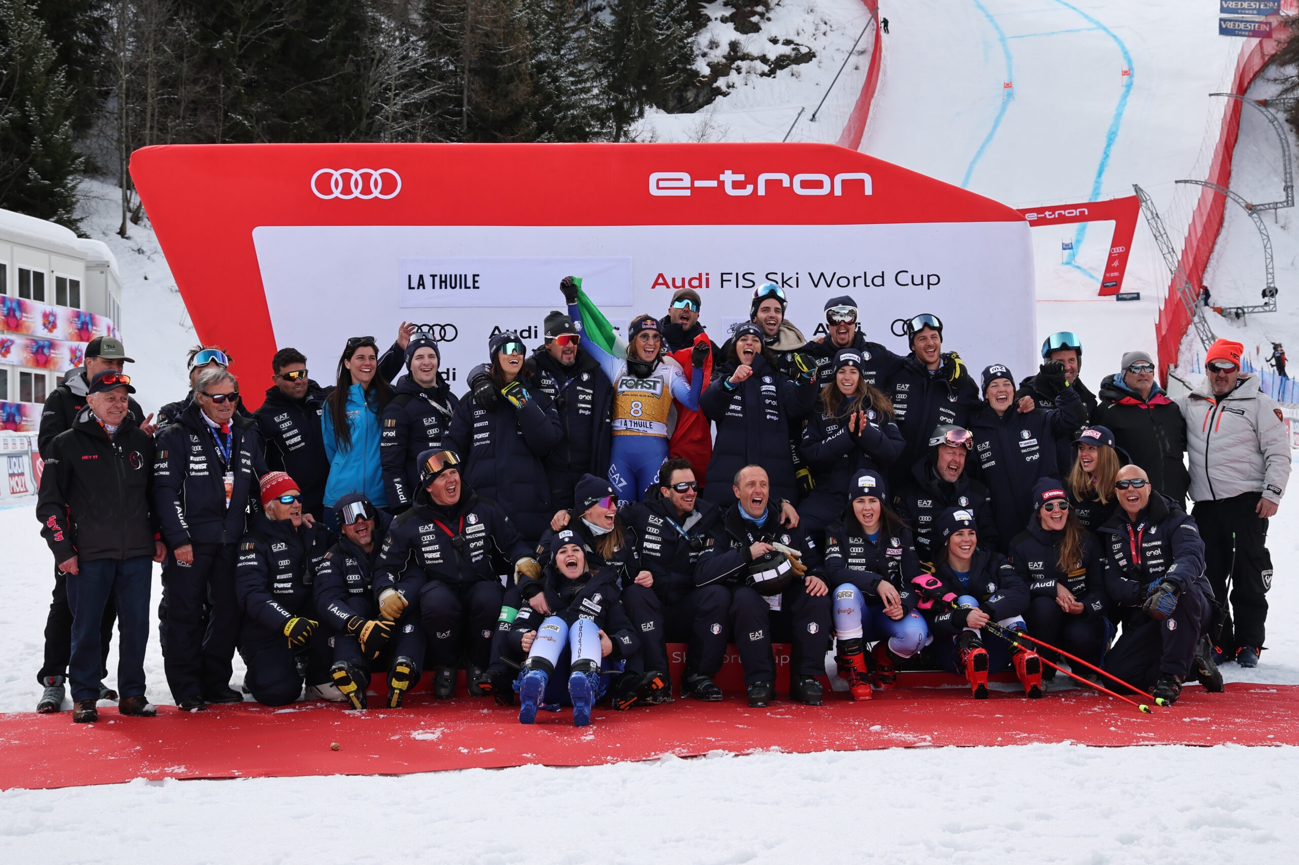 Fis Alpine Ski World Cup 2024/2025. Sofia Goggia (ITA) Federica Brignone (ITA) La Thuile (ITA), 13/03/2025 Photo: Marco Trovati/Pentaphoto