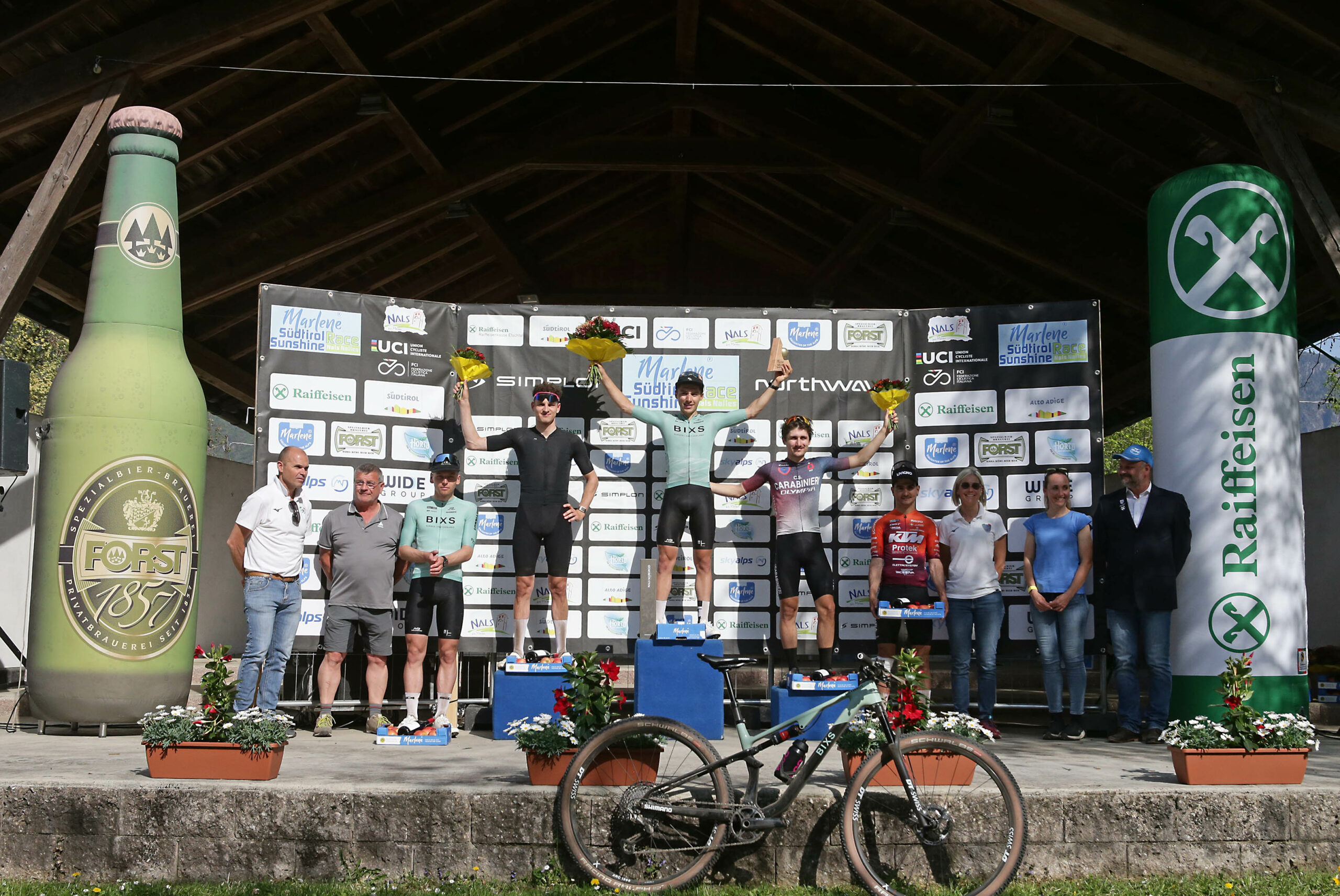 Podio Elite MEn Marlene Südtirol Sunshine Race 2025 - foto Newspower.it Trento