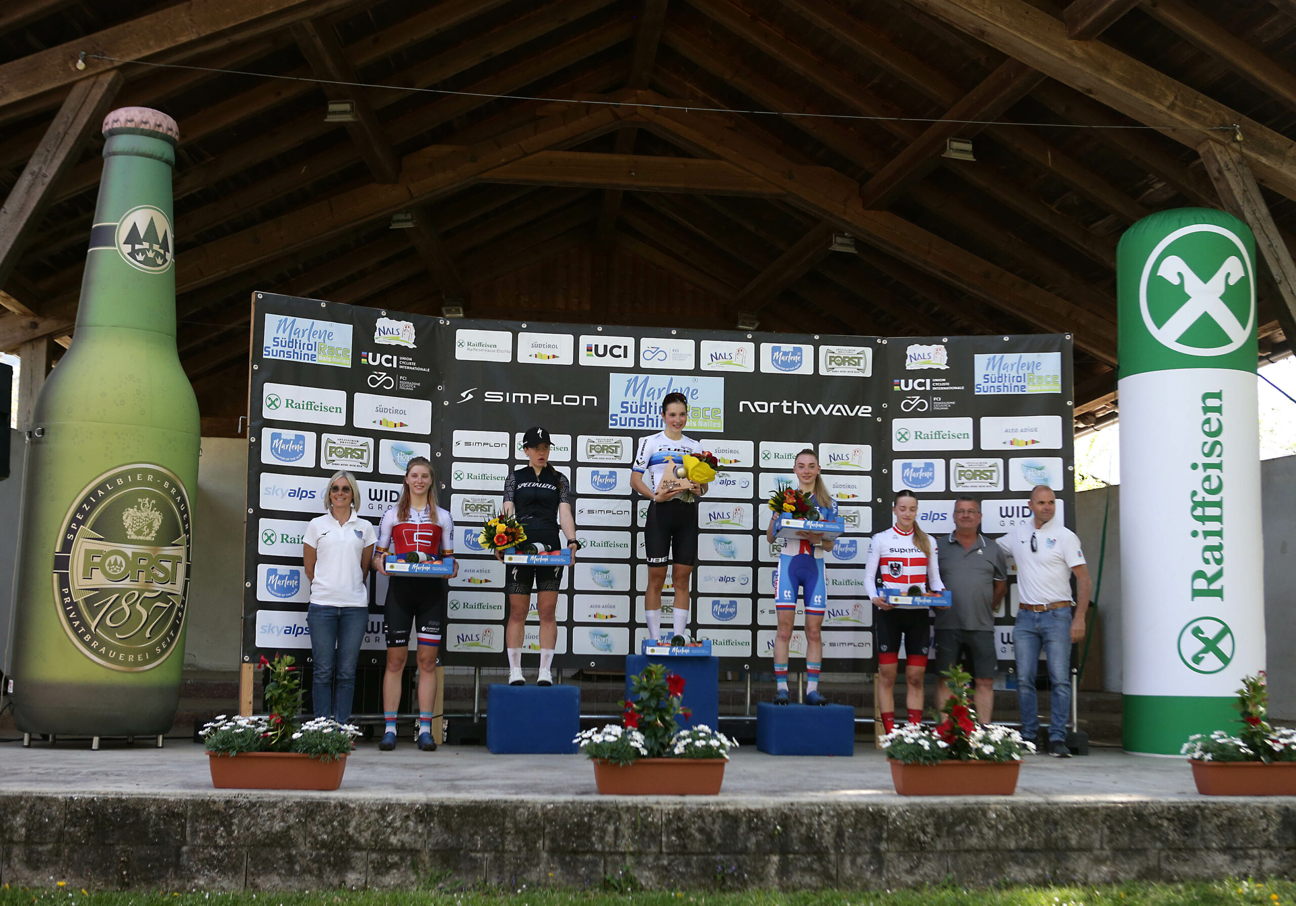 Podio junior women Marlene Südtirol Sunshine Race 2025 - foto Newspower.it Trento