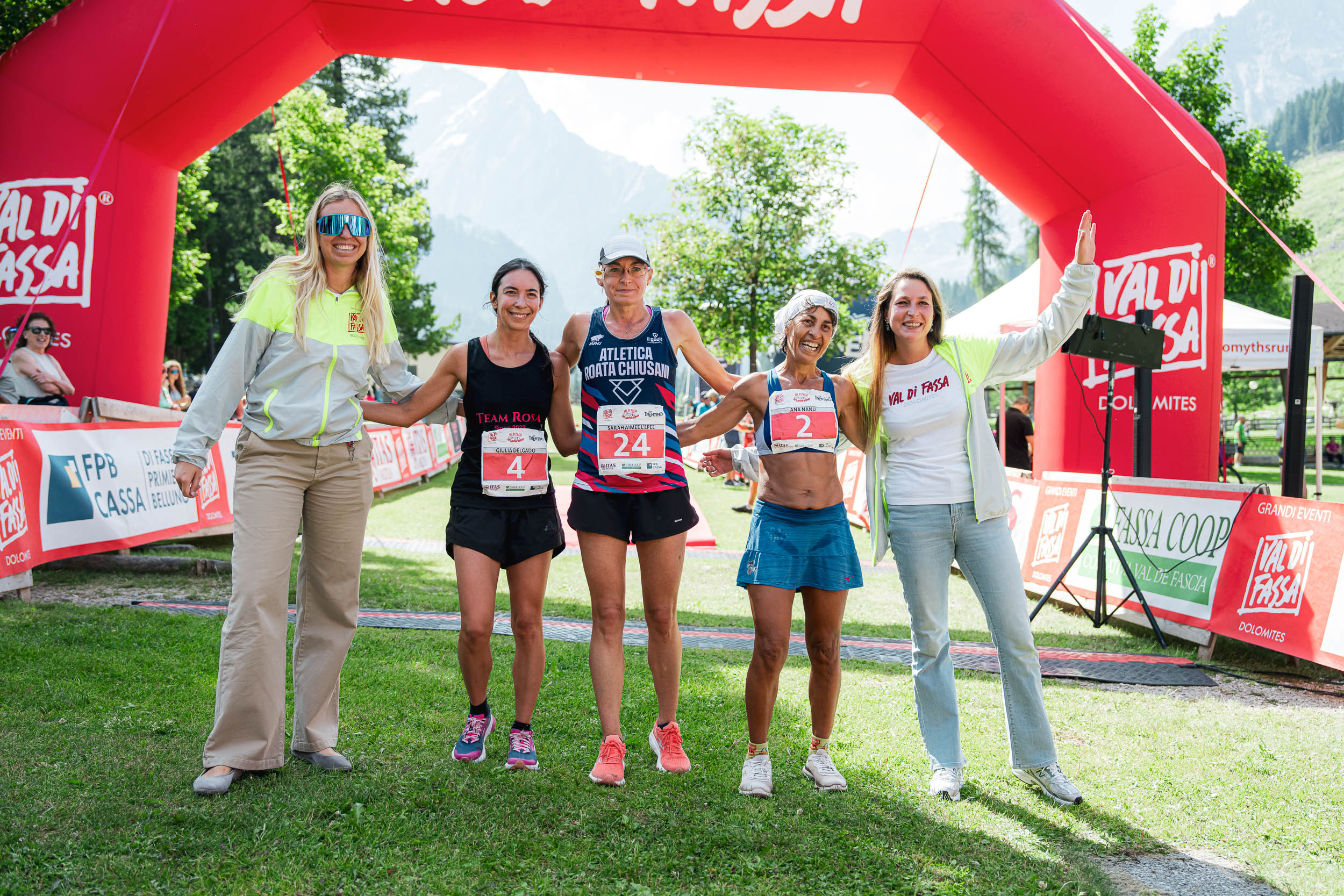 Podio femminile della 2ª tappa della Val dio Fassa Running 2025 - Canazei, 23.06.2025, foto Mattia Rizzi