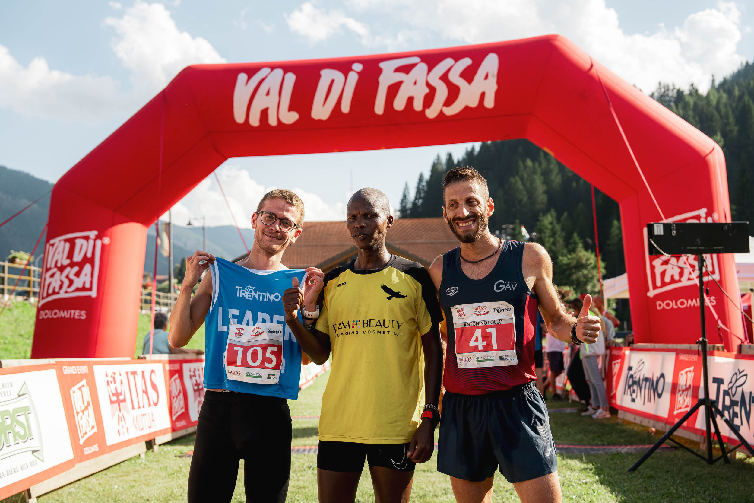 Soraga, 24 giugno: il podio terza tappa Val di Fassa Running 2025 - foto Mattia Rizzi