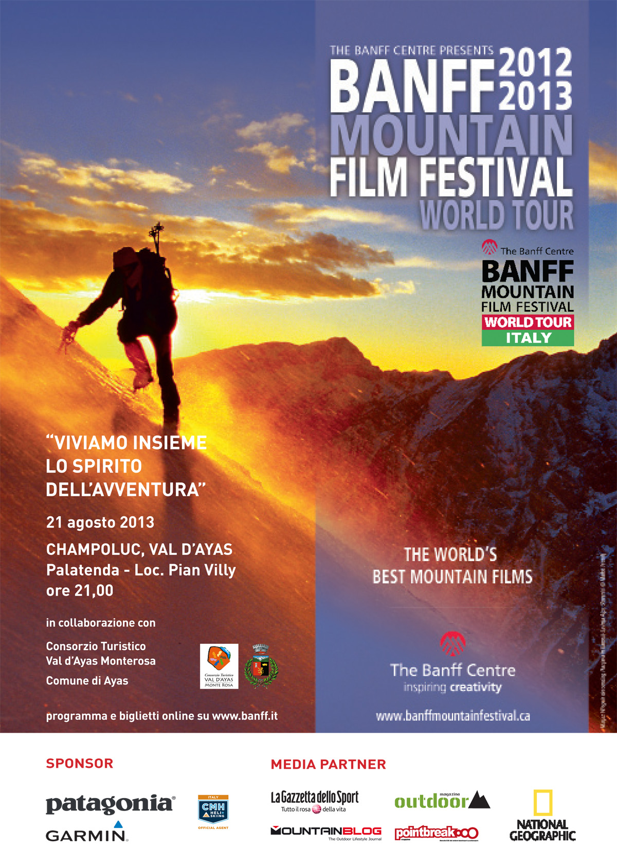 A Champoluc, Val dâ€™Ayas, il Banff Mountain Film Festival