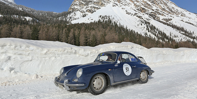 Winter Race, auto storiche tra le Dolomiti