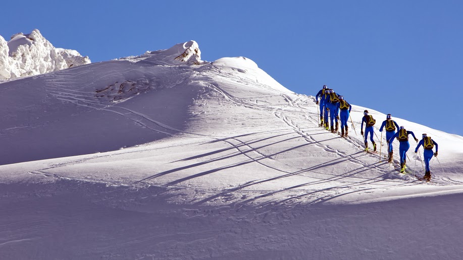 La Nazionale di scialpinismo in raduno a Falcade