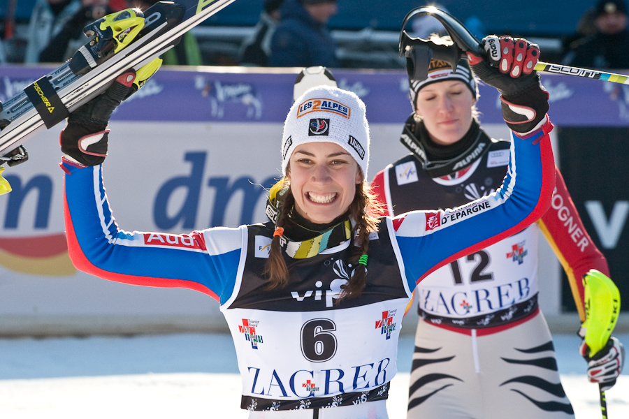Coppa del Mondo di sci: Sandrine Aubert vince lo slalom di Zagabria