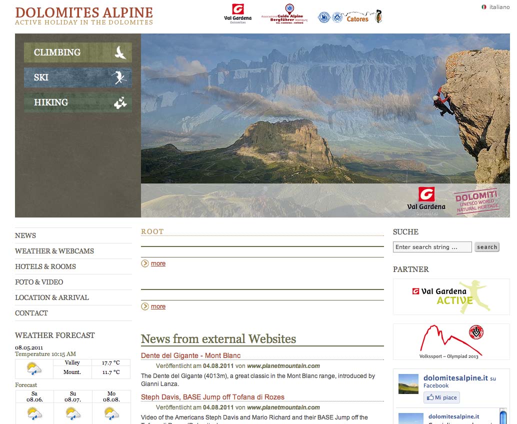 Dolomitesalpine.it, il nuovo sito per vivere le montagne della Val Gardena