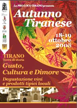 Tirano: autunno da vivere in Valtellina