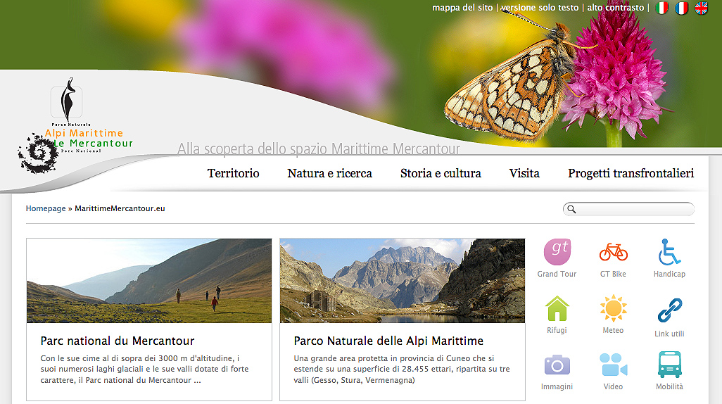 Un nuovo sito internet per l’area delle Alpi Marittime e del Mercantour